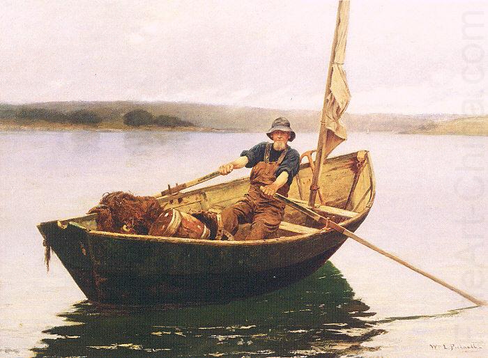 Picknell, William Lamb Man in a Boat china oil painting image